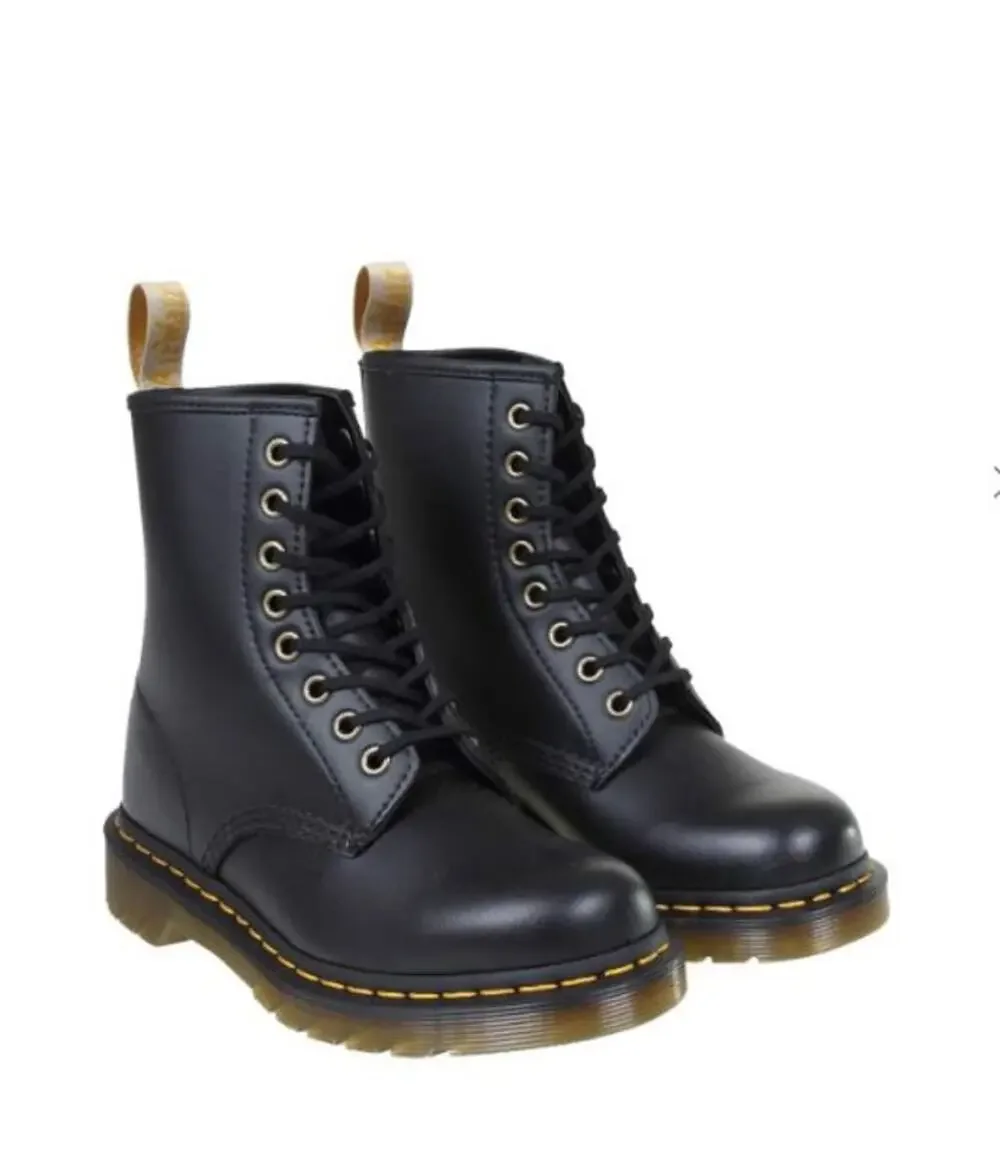 Dr. Martens 14045 Black Vegan Felix Leather 8-Eye Lace-Up Combat Boot Sz 11M 12L